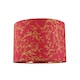 image 1 of Modern Burgundy Cotton Fabric 10 Inch Lamp Shade with Copper Foil Floral Decoration | Purple