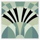 image 1 of Green geo arches (Picutre Frame) White | L