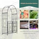 image 6 of Outsunny Metal Garden Arch with Double Gate, Garden Arbor Climbing Plants