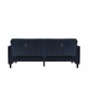 image 3 of Pin tufted transitional Sofa Bed velvet blue Blue | BLUE