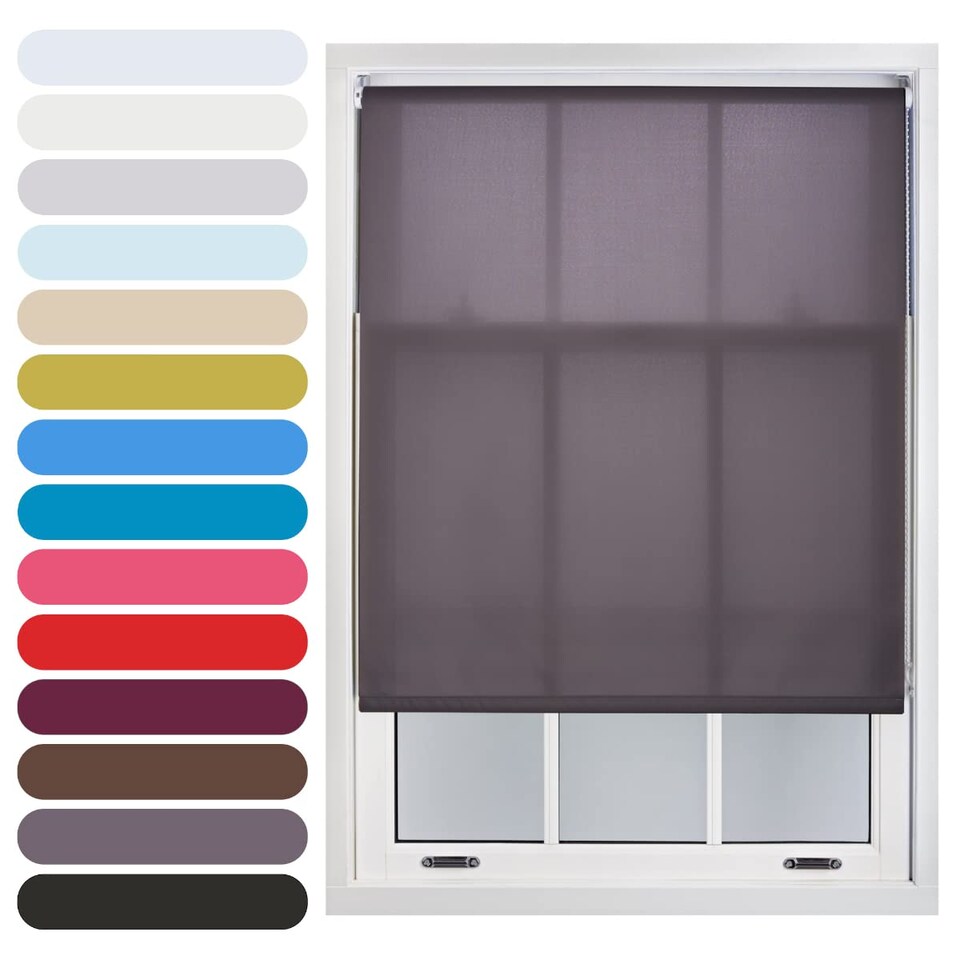 image 1 of 195cm Wide Daylight Roller Blind 210cm Drop | Grey | Dark Grey