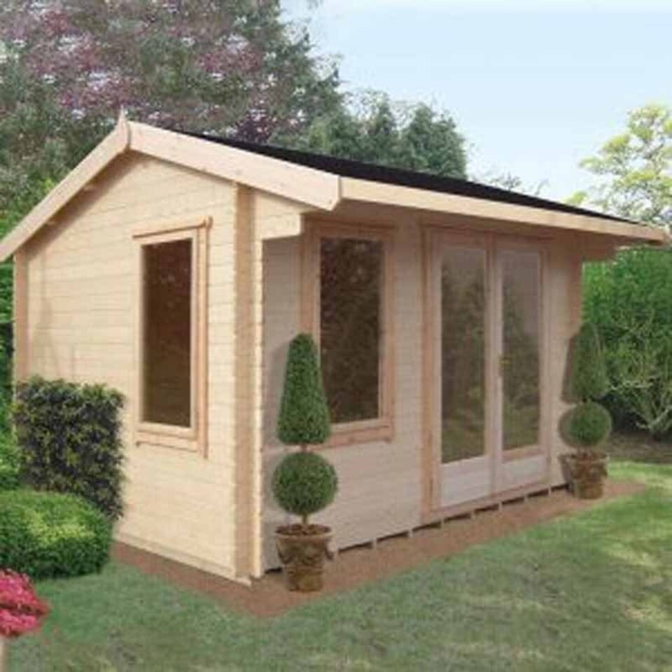 image 1 of Marlborough 28 mm Log Cabin 8 x 10 Feet Brown