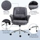 image 6 of Vinsetto Swivel Computer Office Chair Mid Back Desk Chair for Home, Deep Grey