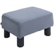 image 1 of HOMCOM Microfiber Cloth Footstool, Small Foot Rest, Rectangle Sofa Stool for Bedroom Living Room, Grey