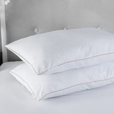 Egyptian Cotton Pillow Pair Soft Luxury Feel Hollowfibre Filling White