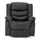 image 2 of Chester Electric Bonded Leather Automatic Recliner Heat & Massage Chair (Black)