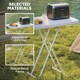 image 5 of Outsunny Folding Coffee Table, Height Adjustable Picnic Table, Charcoal Grey 