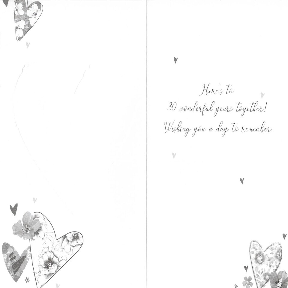 image 1 of Embellished On Your Pearl 30th Anniversary Congratulations Card