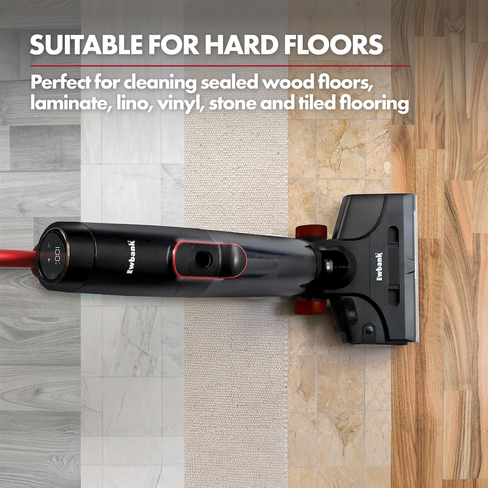 image 1 of Ewbank EWHF03988 HYDROH1 Cordless Hard Floor Cleaner, 2-in-1 Wet & Dry Vacuum Cleaner, 10,000Pa Suction, Self-Cleaning Dock, 820ml Dual Water Tanks, LED Display, 25-Minute Runtime, Black