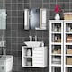 image 6 of HOMCOM Bathroom Cabinet Double Door Wall Mounted Mirror Stainless Steel
