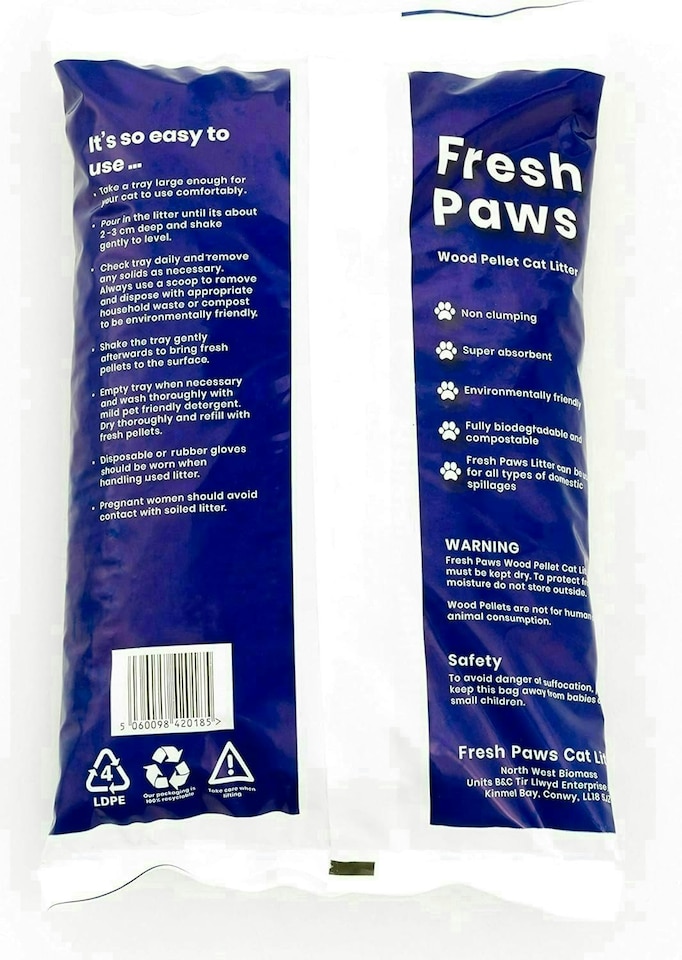 image 1 of Fresh Paws Premium Wood Pellet Cat Litter, 5 L