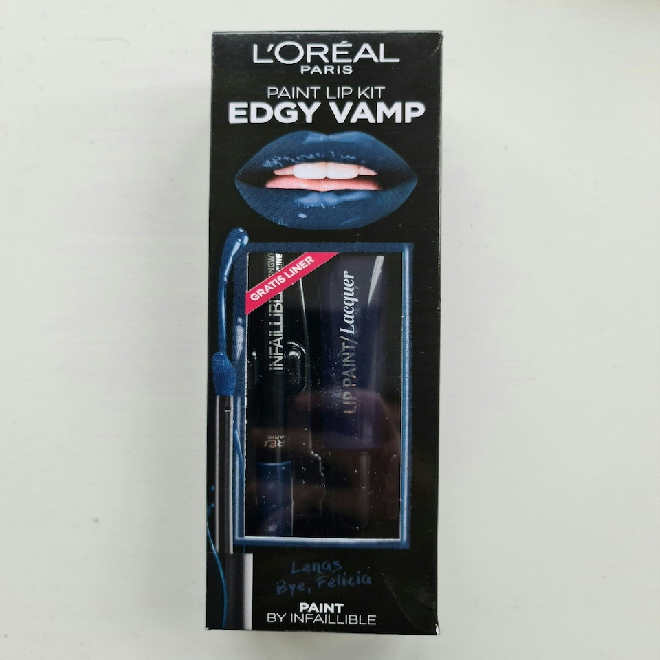 image 1 of L'Oreal Paris Edgy Vamp Lip Paint Kit - Bye, Felicia