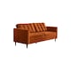 image 1 of Furniturebox Jolene 3 Seater Burnt Orange Velvet Sofa