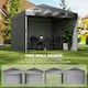image 3 of Outsunny 3 x 3 M Pop Up Gazebo, UPF 30 with 2 Sidewalls, Leg Weight Bags and Wheeled Bag, Height Adjustable Party Tent Event Shelter for Garden, Patio, Dark Grey
