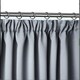 image 1 of Essential Woven Thermal Blackout Pencil Pleat Curtains 116cm x 137cm Grey Grey | Grey