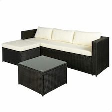 Sofa and table set Aktive 3-Seater Sofa Side table 125 x 67 x 64 cm