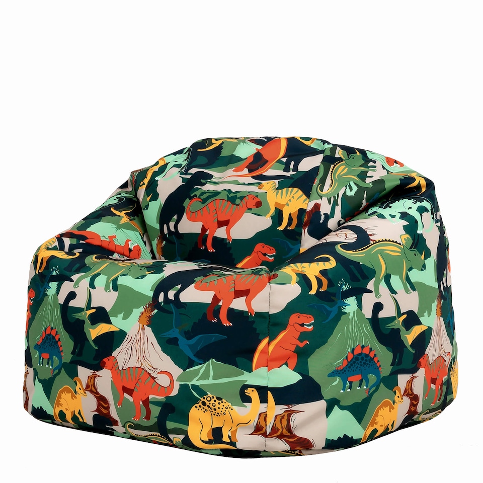 image 1 of Kids Dinosaur Bean Bag Chair Green Childrens Bean Bags | Green | Green | 1
