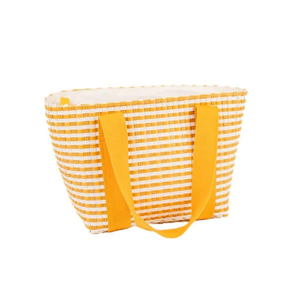 image 1 of Summerhouse by Navigate Portofino 7L Woven Insulated Basket Bag Mimosa Yellow
