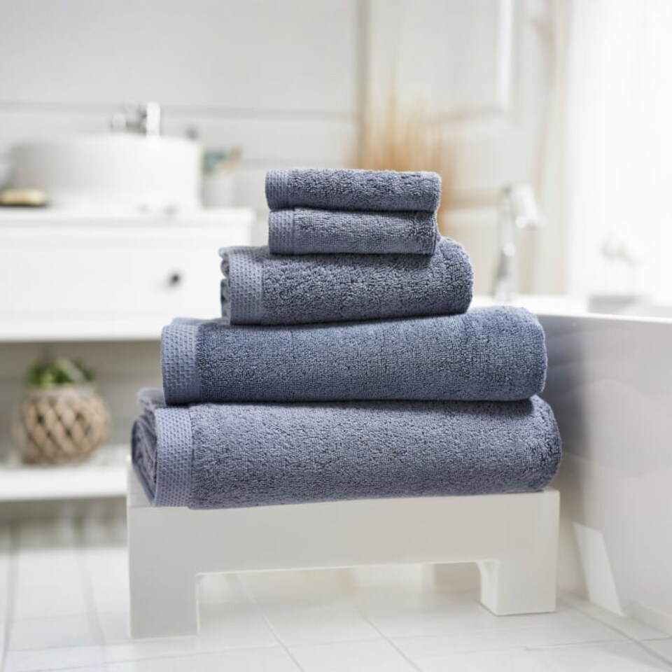 image 1 of Egyptian Cotton Spa Quality Absorbent Soft & Premium Comfort Bathroom Towels | Blue | Blue