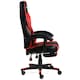 image 3 of Turbo Reclining Sports Racing Office Desk Faux Leather Gaming Chair (Red)