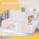 image 3 of PawHut Wooden Dog Pen Pet Playpen 7 Panels Puppy Pen for Indoors - White