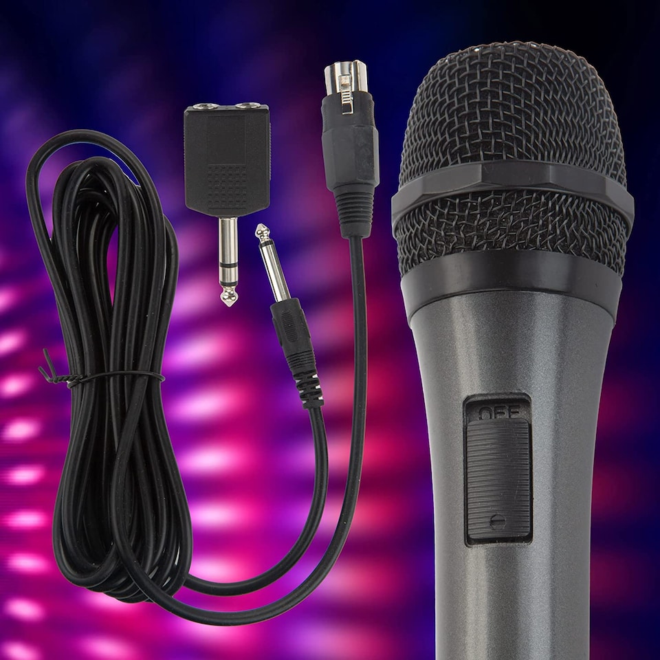 image 1 of PMS Wired Karaoke Microphone with 3m Cable and Adapter - Boom