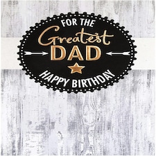 Contemporary Text Based Design Dad Birthday Card