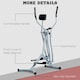 image 6 of HOMCOM Air Walker Glider Cross Trainer Fitness Machine for Home Gym, Black