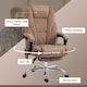image 6 of Vinsetto Massage Office Chair, Heated Reclining Desk Chair, Brown | Brown