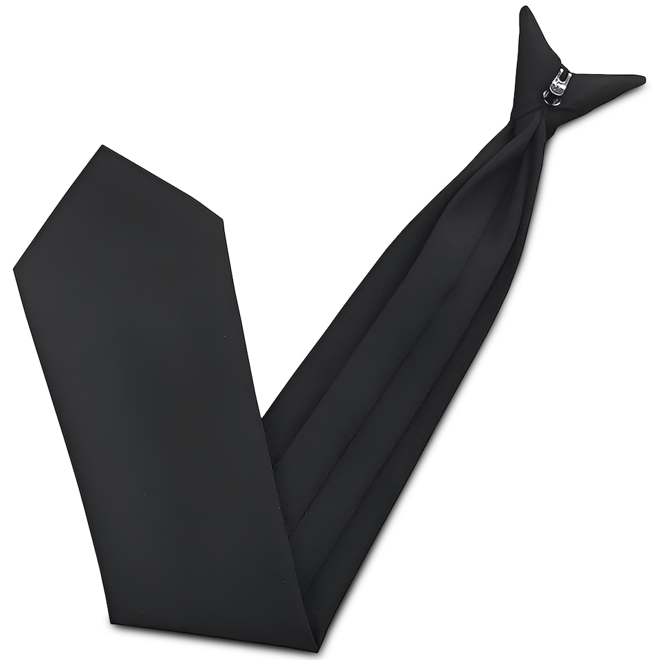 image 1 of Mens Polyester Solid Pre-tied Adjustable Clip-On Tie Washable Neck Tie
