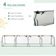 image 8 of Outsunny Tunnel Greenhouse Steel Frame for Garden w/ Zipper Doors