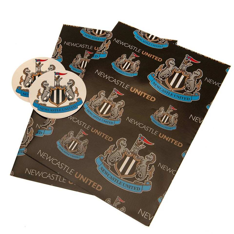image 1 of Newcastle United FC Gift Wrap - Black/White - One Size