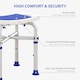 image 8 of HOMCOM Adjustable Shower Stool with Foot Pads for Elderly Disabled Purple