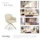 image 7 of Lounge Armchair Living Room Accent Chair 360 Swivel Slim Steel Legs Velvet Fabric | Cream | cream/gold | 6