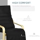 image 4 of HOMCOM Lounge Chair Recliner Adjustable Footrest Home Black