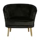 image 1 of Interiors by Premier Black Velvet Round Armchair, Built to Last Lounge Chair, Easy to Maintain Living Room Chair, Reliable chair