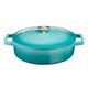 image 1 of Cooks Professional Cast Iron Casserole 28cm Shallow | 4.3L Capacity | Enamelled Inside & Out | Graduated Teal
