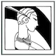 image 1 of Art deco woman (Picture Frame) Grey | XS