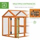 image 4 of PawHut Chicken Run, Wooden Chicken Coop w/ Combinable Design - Orange
