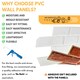 image 6 of NOVECRAFTO 3D Brick Effect Wall Panels – 6 PVC Sheets, Covers 29.76 sq ft (2.76 sqm), 96x48cm Each – Red Faux Brick Look, Easy DIY Wall Cladding Red