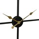 image 5 of Hometime Round Wall Clock Cut Out Design 72 cms Black | Gold