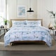 image 2 of Waders 100% Cotton Duvet Cover Set with Printed Pattern and Piped Trim Blue | White | Double