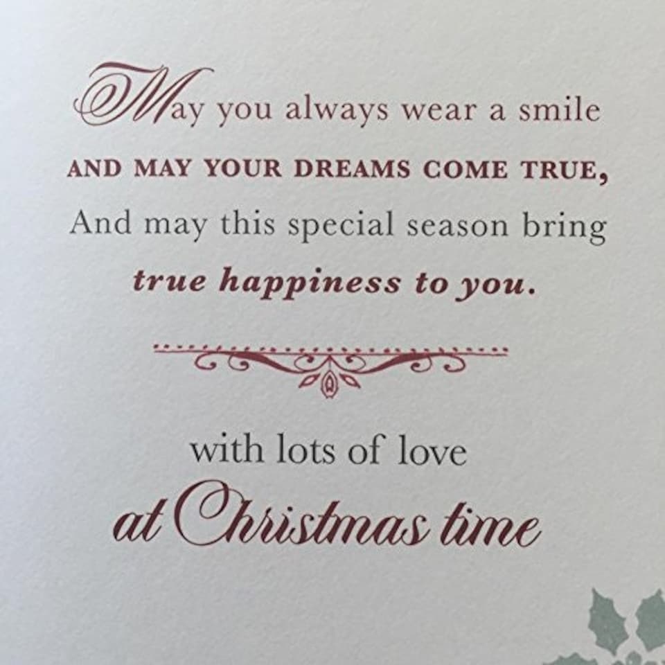 image 1 of TRADITIONAL SISTER-IN-LAW NICE VERSE GOLD FOIL CHRISTMAS GREETING CARD