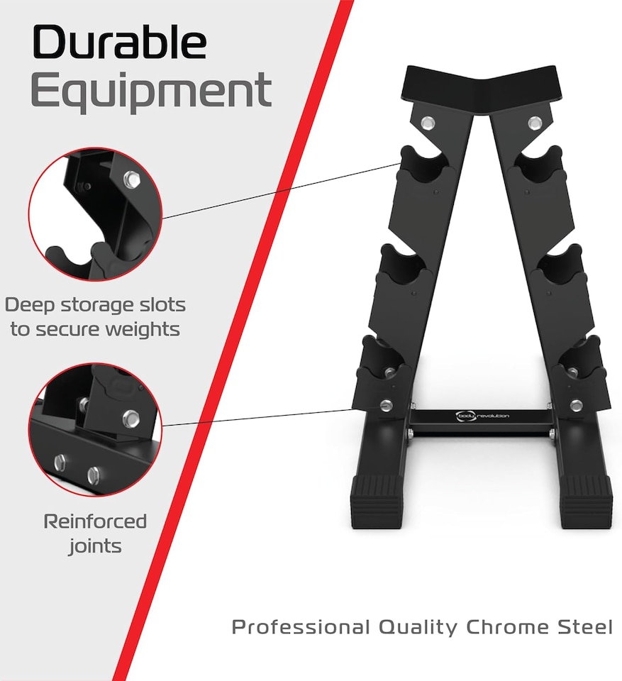 image 1 of 3 Tier Hex Dumbbell Weight Rack