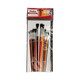 image 1 of Pack of 12 Assorted Size Wooden Handle Wool Hair Artist Paint Brushes