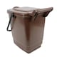 image 3 of Large Compost Caddy - Brown - for Food Waste Recycling (23 Litre) - 23L Plastic Composting Kerbside Bin with Composting Guide