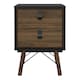 image 2 of Ry Bedside Cabinet 2 Drawer in Matt Black Walnut