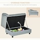 image 9 of PawHut Pet Sofa Dog Chair Cat Couch w/ Storage, Cushion - Light Grey
