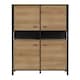 image 2 of High Rock Storage Cabinet in Matt Black/Riviera Oak