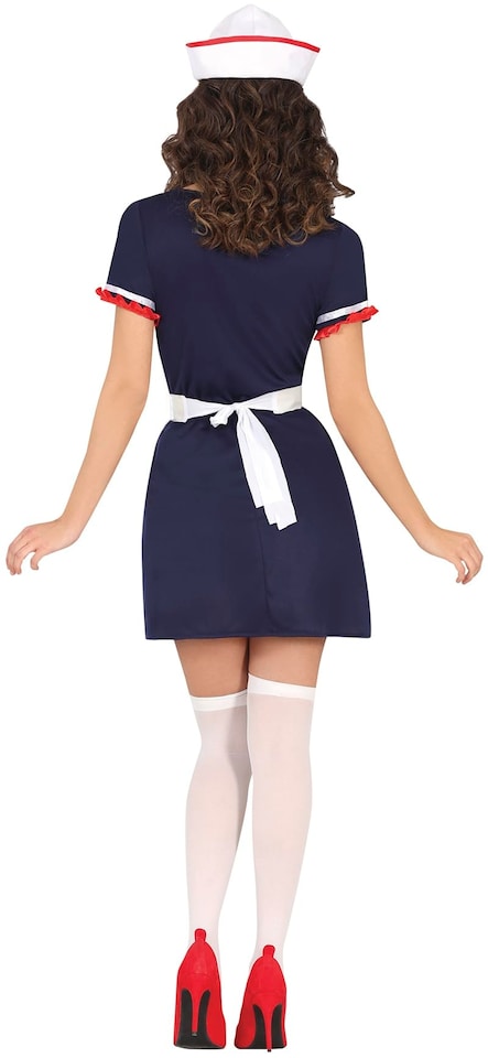 image 1 of Fancy Dress Adult Sailor Blue Red - M